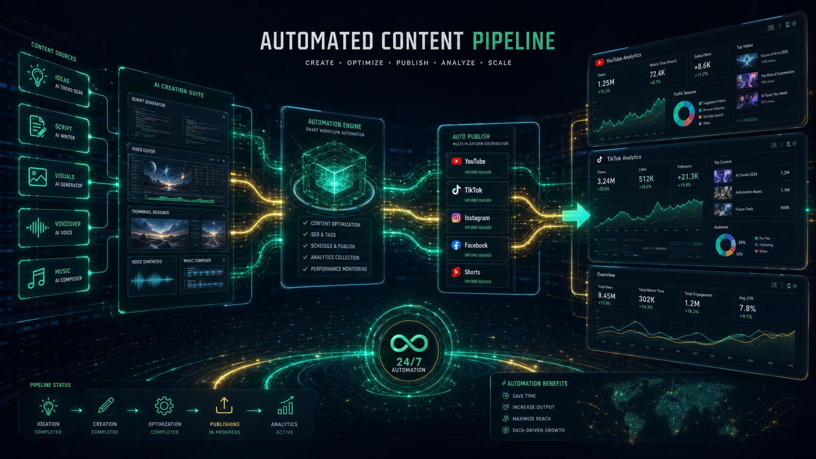 ContentPilot automation dashboard